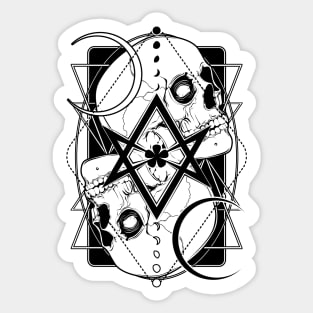 THELEMA: Do what thou wilt / Crowley's unicursal hexagram Sticker